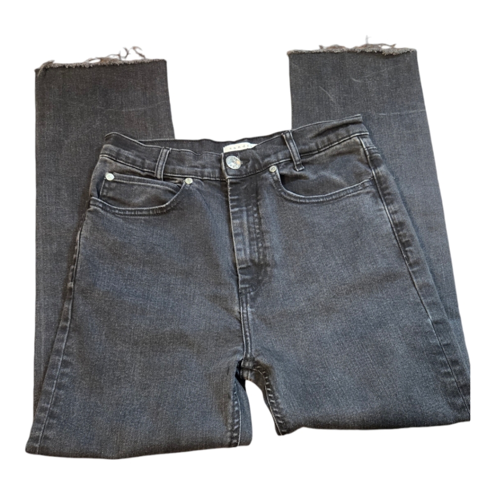 Sandro Paris Black Raw hemed Jeans Sz Euro 38/• US 6/8